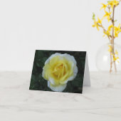 Carte de note de rose jaune (Fleur jaune)