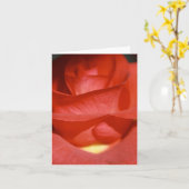 Carte de note de rose rouge de brique (Fleur jaune)