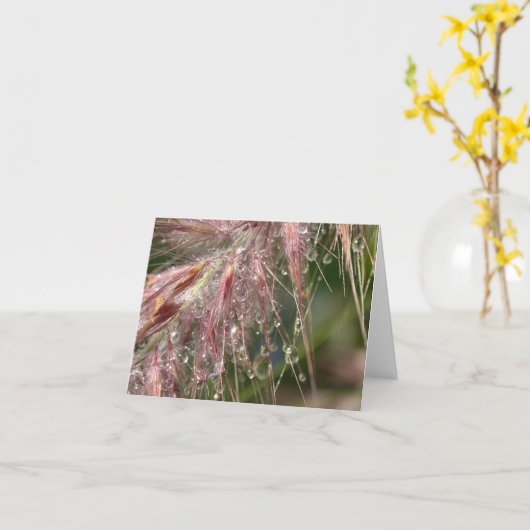 Carte de note de rosée de matin (Fleur jaune)