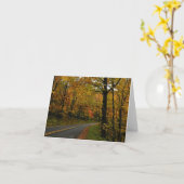 Carte de note de route de campagne de feuillage (Fleur jaune)