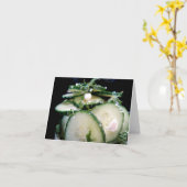 Carte de note de salade de Concombre-Chaux - Cu… - (Fleur jaune)