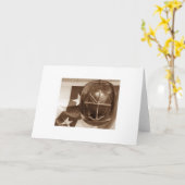 Carte de note de sapeur-pompier (Fleur jaune)