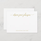 Carte de note de script lettrage personnalisée (Devant / Derrière)