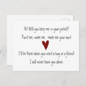 Carte de note de sertissage de poche (Devant / Derrière)