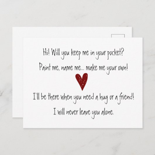 Carte de note de sertissage de poche (Devant / Derrière)