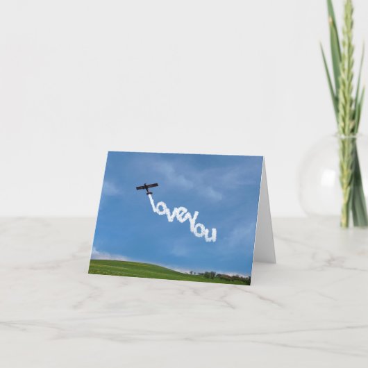 Carte de note de Skywriting "Love You" (Devant)