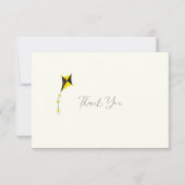 Carte de note de sortie de cerf-volant Aquarelle (Devant)