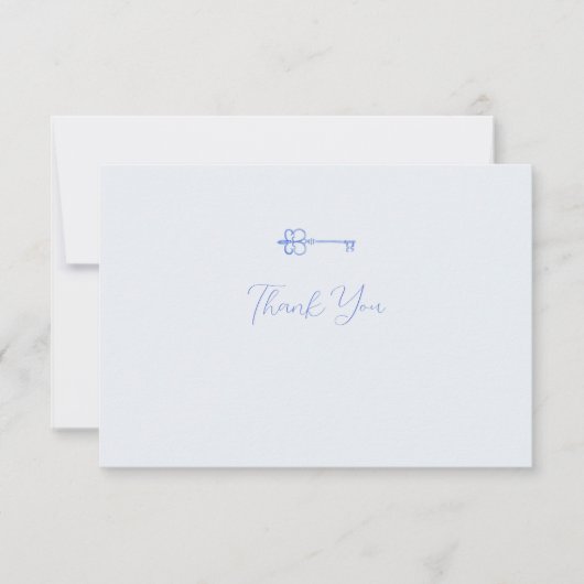 Carte de note de sortie de clé aquarelle (Devant)