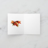 Carte de note de souhaits d'automne (Intérieur)