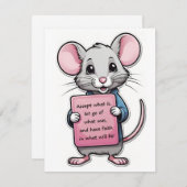 Carte de note de souris fidèle (Devant / Derrière)