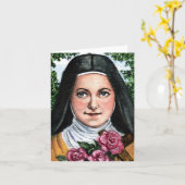 Carte de note de St Therese de Lisieux (Fleur jaune)