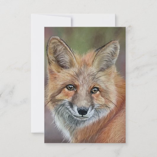 Carte de note de style carte postale Fox (Devant)