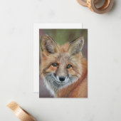 Carte de note de style carte postale Fox (Devant/Arrière en situation)
