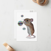 Carte de note de style carte postale Souris et Bul (Devant/Arrière en situation)