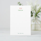 Carte de note de Sucres de canne de vacances Merci (Debout devant)