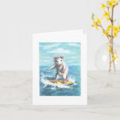 Carte de note de surf (Fleur jaune)