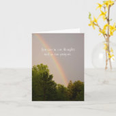 Carte de note de sympathie d'arc-en-ciel (Fleur jaune)