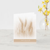 Carte de note de sympathie de blé (Fleur jaune)