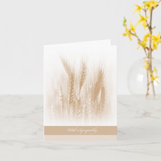 Carte de note de sympathie de blé (Fleur jaune)