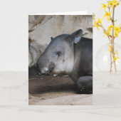 Carte de note de tapir (Fleur jaune)