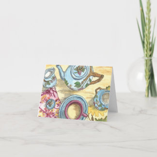 Carte de note de temps de thé