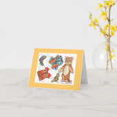 Carte de note de tigre (Fleur jaune)