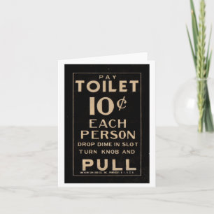 Carte de note de toilette de salaire