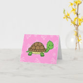 Carte de note de tortue (Fleur jaune)