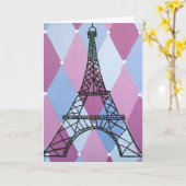 Carte de note de Tour Eiffel (Fleur jaune)