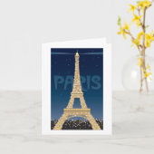 Carte de note de Tour Eiffel (Fleur jaune)