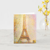 Carte de note de Tour Eiffel de Seurat (Fleur jaune)