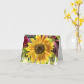 Carte de note de tournesol (Fleur jaune)