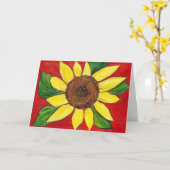 Carte de note de tournesol (Fleur jaune)