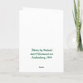 Carte de note de tournesol (Dos)