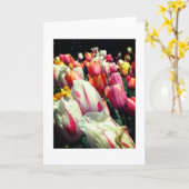 Carte de note de tulipes de tentation (Fleur jaune)
