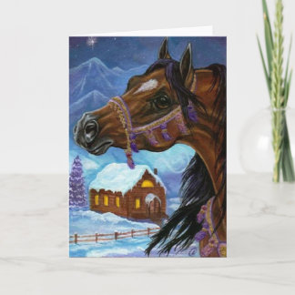 Carte de note de vacances de CHEVAL de BAIE