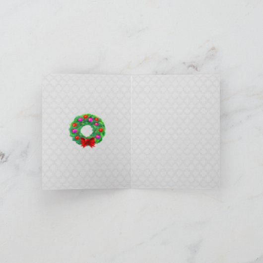 carte de note de vacances "de Noël à 8 bits" (Intérieur)