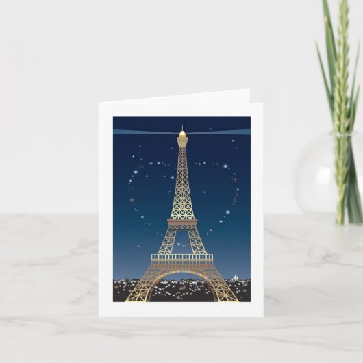 Carte de note de Valentine de Tour Eiffel (Devant)