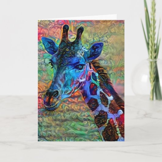 Carte de note de visage Sweet Giraffe (Devant)