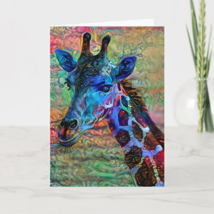Carte de note de visage Sweet Giraffe
