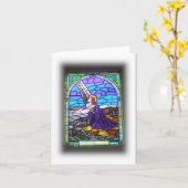 Carte de note de vitrail (Fleur jaune)