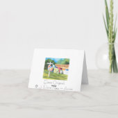 Carte de note de Washline de jardin (Dos)