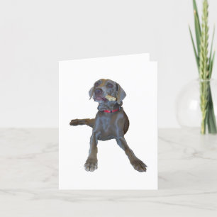 Carte de note de Weimaraner