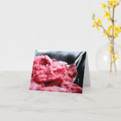 Carte de note de yogourt glacé de cerise (Fleur jaune)