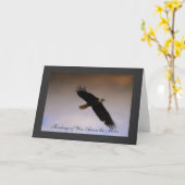 Carte de note d'Eagle chauve (Fleur jaune)