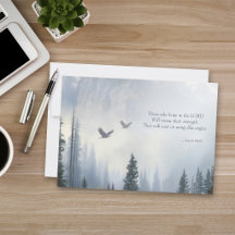 Carte de note d'Écriture sur les ailes d'aigle Esa