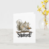 Carte de note d'écureuil (Fleur jaune)