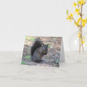 Carte de note d'écureuil noir (Fleur jaune)