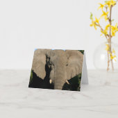 Carte de note d'éléphant de Taureau (Fleur jaune)
