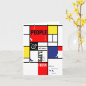 Carte de note d'empreintes de pas (Fleur jaune)